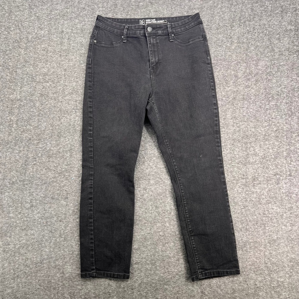 No Boundaries‎ High Rise Sculpting Skinny Jeans Black Rinse Womens 15 Stretch